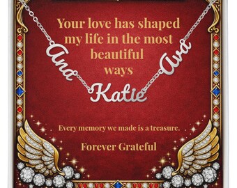 Custom Multiple Name Necklace • Personalized Family Name Jewelry • Kids Name Necklace for Mom • Meaningful Gift for Loved Ones
