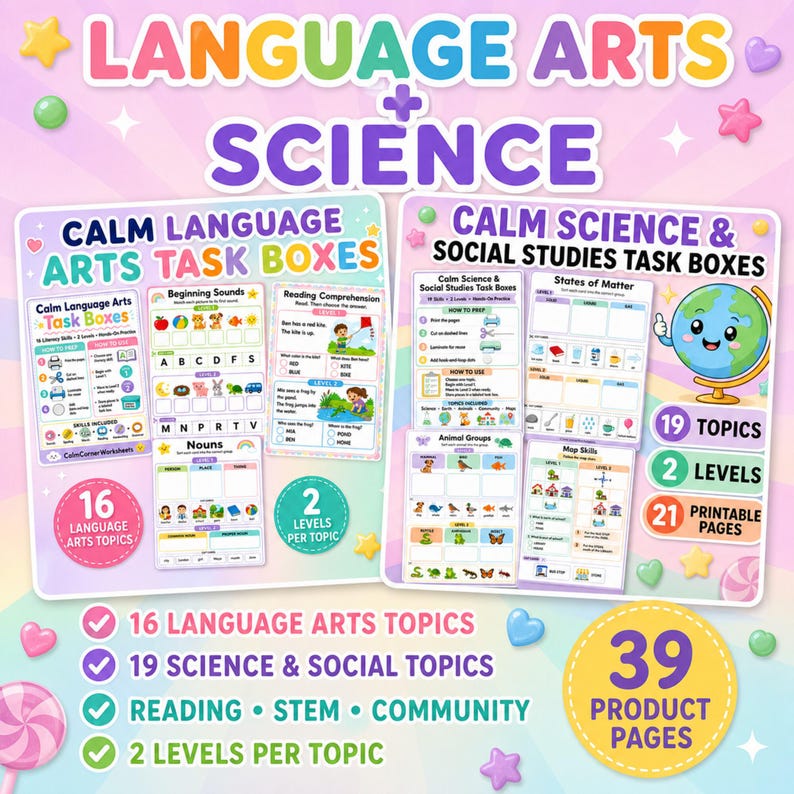 Task Box Mega Bundle, 67 Topics 134 Activities, 76 Pages, Preschool ...