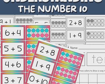 28 Pages Make a Ten Number Sense Activities | Kindergarten Math Worksheets | Preschool Ten Frames | Number Bonds to 10 | Printable PDF