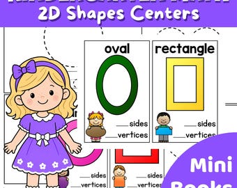 Kindergarten 2D Shapes Centers | 10 Math Activities Worksheets | Preschool Playdoh Tracing Bingo | Pattern Blocks | Homeschool PDF