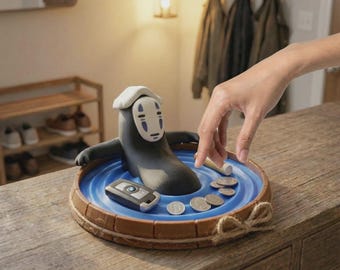 Vassoio da bagno No Face, ciotola portachiavi Spirited Away, portamonete Kaonashi, organizer da scrivania