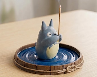 Totoro Räucherstäbchenhalter | Minimalistisches Zen Tablett