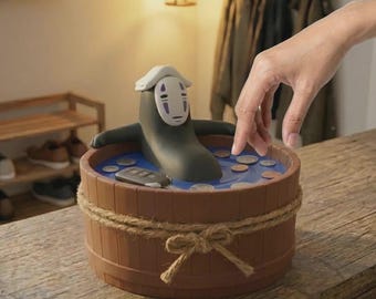 No Face Kaonashi Tub Storage Box Lidded Organizer for Watch Rings Pills Anime Gift