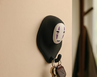 No-Face Kaonashi Key & Coat Hanger – Whimsical Wall Hook for Entryway Storage