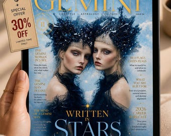 Gemini Digitales Magazin | Astrologie PDF | Sternzeichen Lifestyle Magazin | Sommer 2026 | Sofort Download