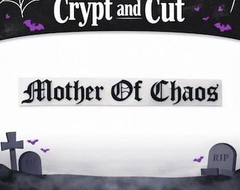 Mother of Chaos Car Decal | Gothic Mom Vinyl Sticker