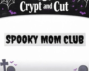 Spooky Mom Club Car Decal | Permanent Vinyl Sticker
