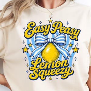 Easy Peasy Lemon Squeezy Png, Diseño de camiseta retro de frutas de verano a rayas, Sublimación divertida de verano, Descarga digital de Sweet Summer Time