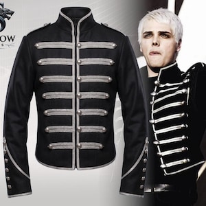 MCR Black Parade Militärjacke, handgefertigtes Schlagzeuger-Cosplay-Kostüm einer Rockband