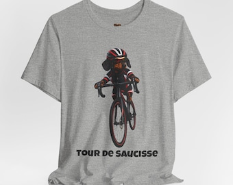 Camiseta Dachshund | Humor engraçado para ciclistas | Tour de Salsicha!