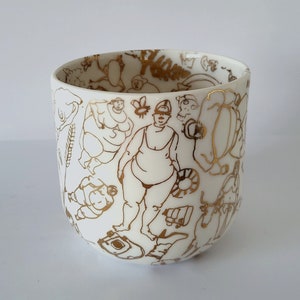 Porcelain cup with golden drawings. Japanese Collection zdjęcie 4