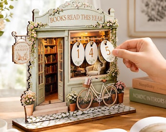 Contador de livros lidos personalizado deste ano, rastreador de leitura vintage, presente floral para amantes de livros, rastreador de leitura, decoração floral para livrarias e bibliotecas.