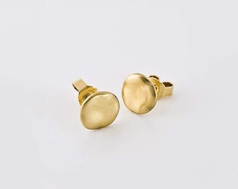 Gold Nugget Earring,  14k 18k Solid Gold, Simple, Studs, Minimal, Small, Post, Tiny, Berman Jewelry