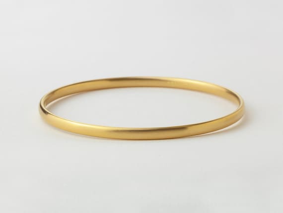 18K Yellow Gold Solid San Marco Bracelet with Satin Finish 7
