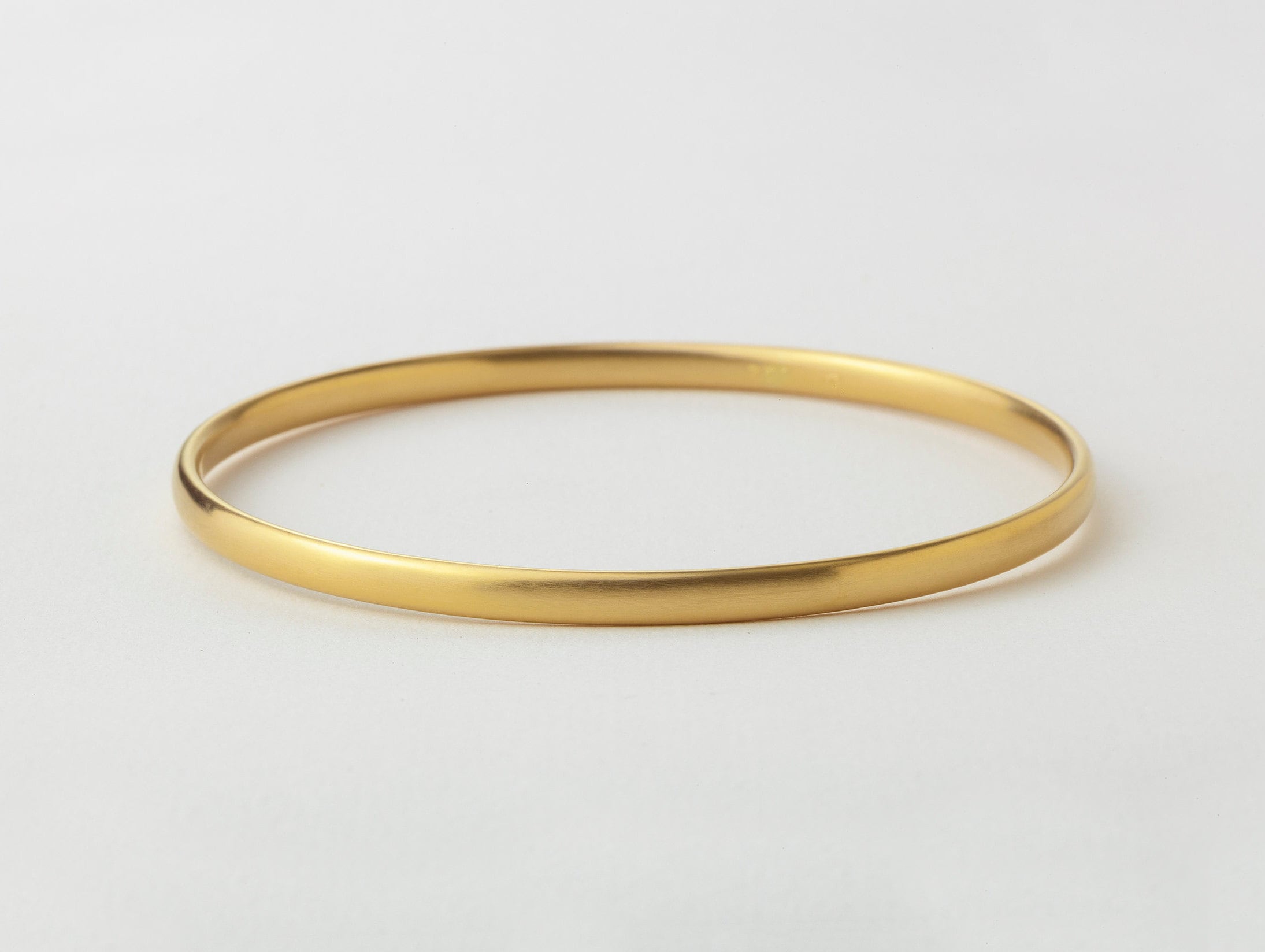 18k Solid Gold Stack Bangle 14 / 18 Karaat Etsy