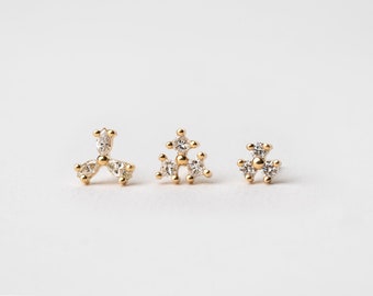 Vane Diamond Earrings Studs 18k Gold ⦁ Diamonds Earrings Studs for Women