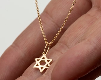 18k Gold Magen David (Star Of David) Pendant for women men, Hand made pendant, Berman designers