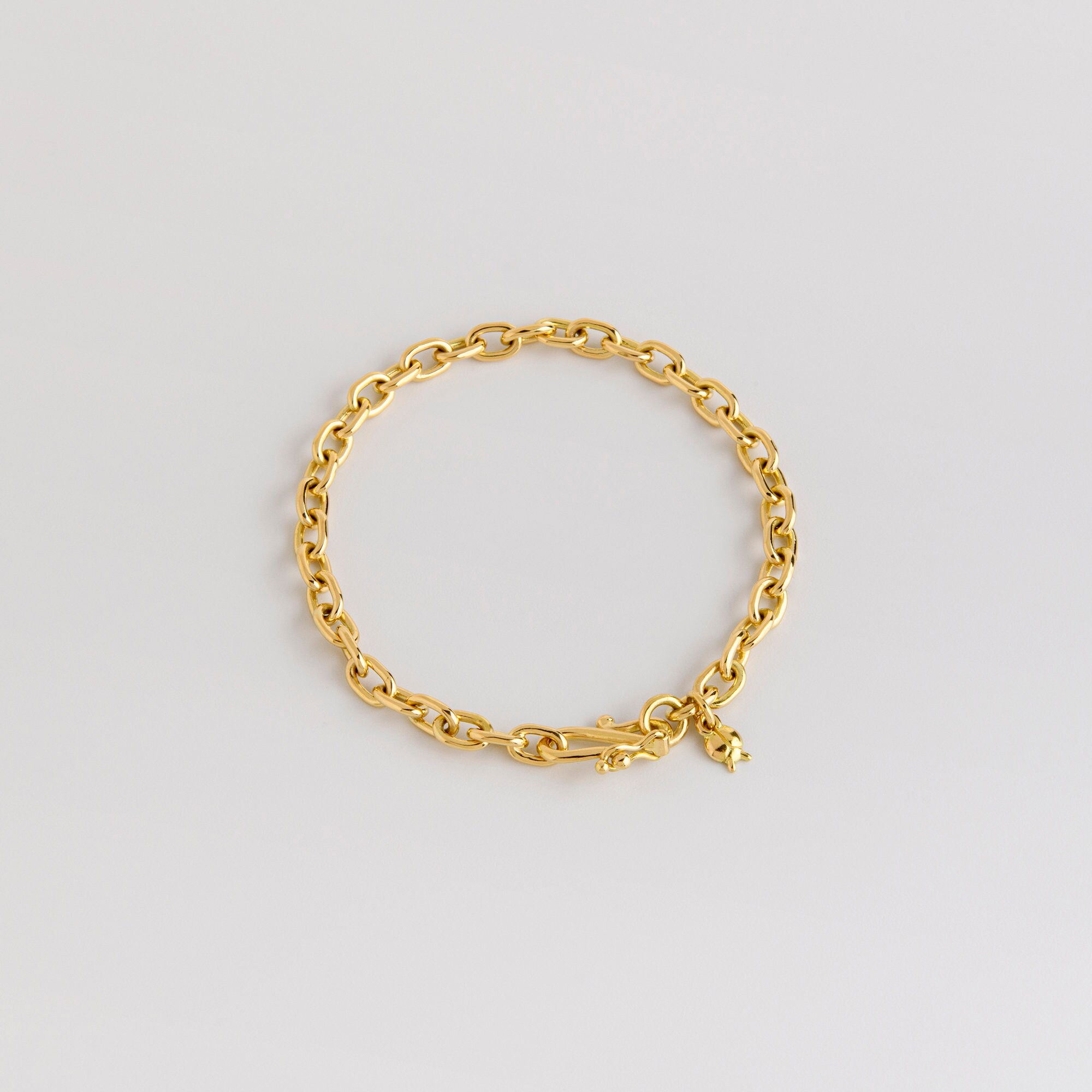 Handmade 18k Gold Oval Link Bracelet - 180mm - Etsy