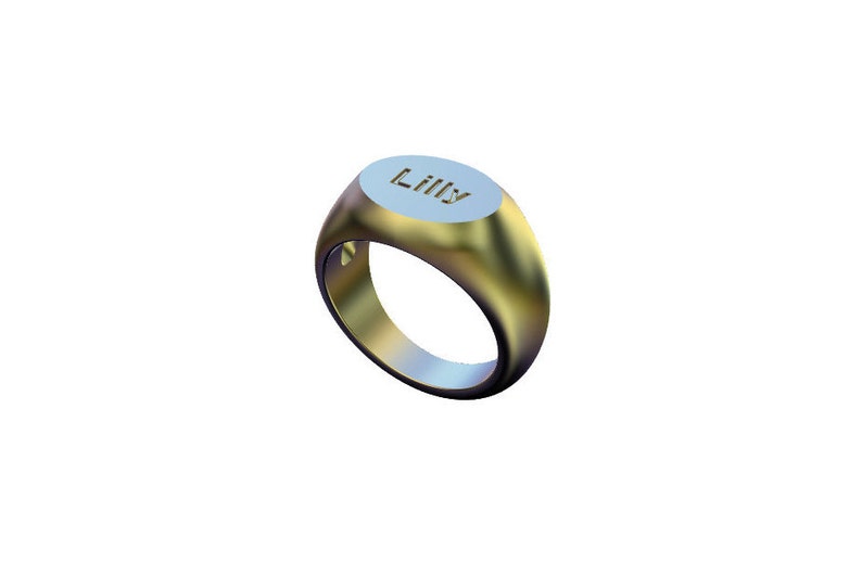 UPGRADE ONLY Personal Engraving Outer Engrave Upgrade for Seal Ring Monogram Ring Initial Engraving Personalized Jewelry Custom image 8