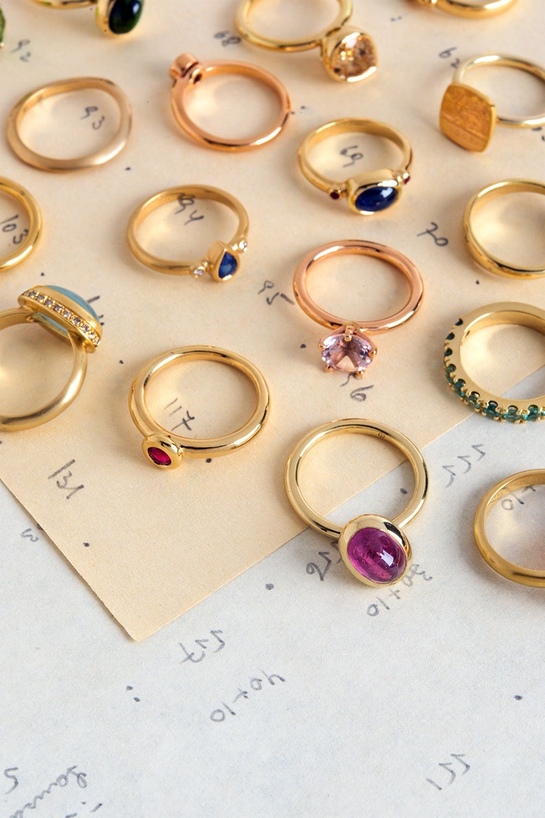 Pear Sapphire Engagement Ring, Teardrop Saphire, Diamond, 18k Gold, Berman Jewelry, Anniversary image 3