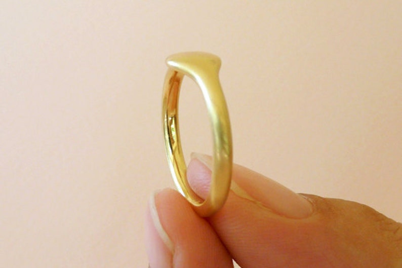 Diamonds gold pinky ring solid 14k 18k yellow gold ring Etsy