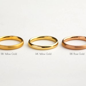 Gouden handgemaakte trouwring, brede trouwring voor dames/mannen, gele 18K gouden Boho ring, Berman sieraden afbeelding 4