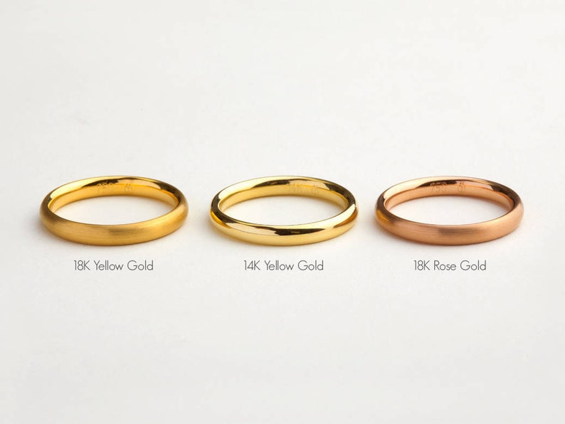 Gold Handmade Wedding Ring, Wide Wedding Band Ring for Women / Men, Yellow 18K Gold Boho Ring, Berman Jewelry image 4