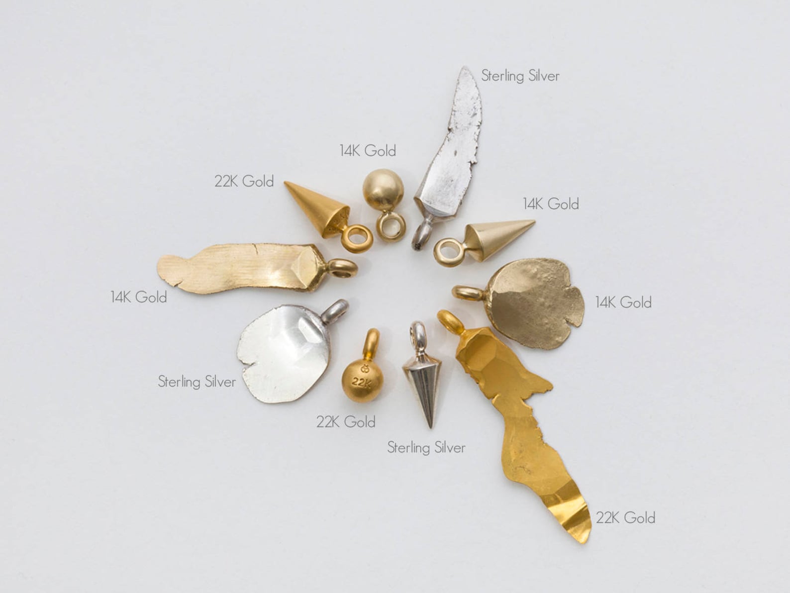 Solid Gold Plumb Line Pendant Necklace Pendulum 14k Yellow Etsy