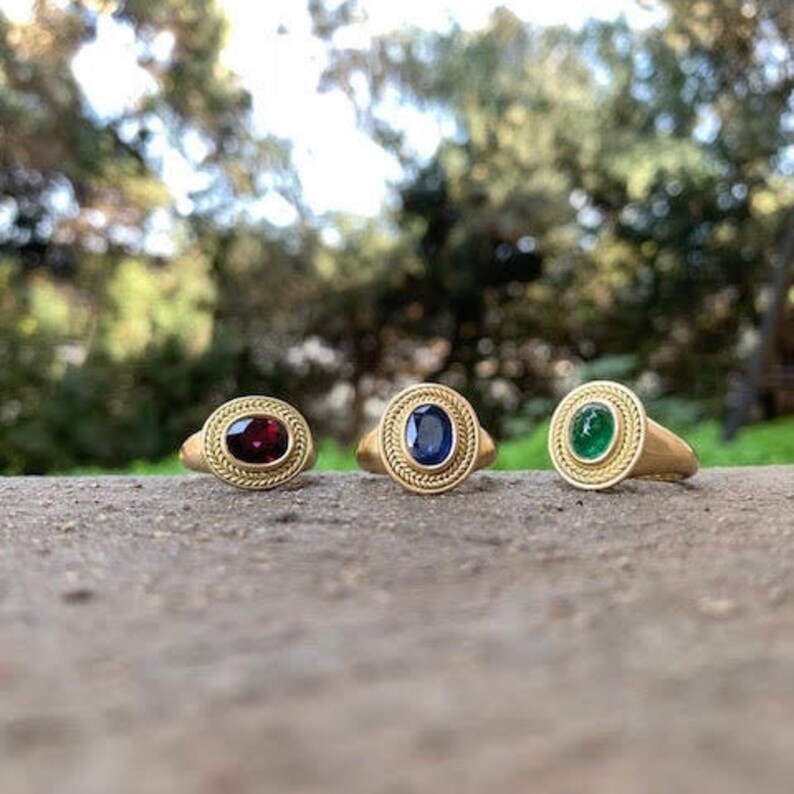 18k Gold Garnet Natural Red Braids Ring Estate Ring Size 6 | Etsy
