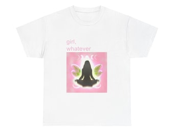 Camiseta de algodão Girl Whatever