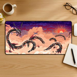 Rayquaza Mouse Pad, Dragon Pokemon Mousepad, Legendary Pokemon Desk Mat, Anime Gaming Setup, Pokemon Desk Decor, Gamer Gift