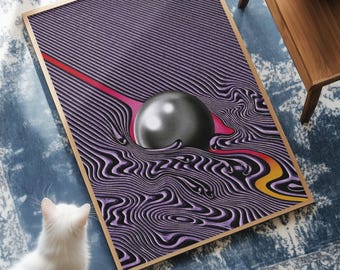 Tame Impala Currents Album Poster | Psychedelic Rock Music Wall Decor | Retro Indie Synth Pop Art Print | Trippy Fluid Wave Music Poster