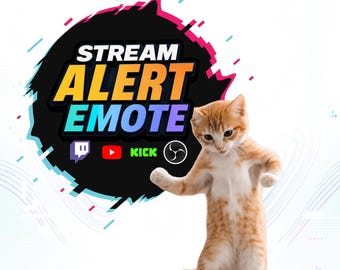 Cat With West Coast Energy Twitch Alert & Emote Pack | Funny Animated Cat Meme, Transparent WEBM, Sound + Silent