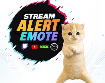 Cat Dancing to Gut Guneg Twitch Alert & Emote Pack | Funny Animated Cat Meme, Transparent WEBM, Sound + Silent