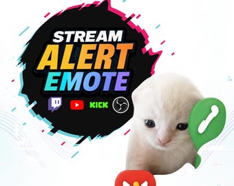 Call Kitten Twitch Alert & Emote Pack | Funny Animated Cat Meme, Transparent WEBM, Sound + Silent