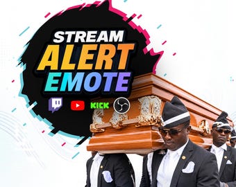 Coffin Dance Meme Twitch Alert & Emote Pack | Funny Halloween Meme, Transparent WEBM, Sound + Silent