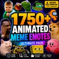 1750+ Twitch Emotes & Discord Emotes | Animated Meme Emotes Pack | Pepe, Anime, Cat Reactions | 7TV BTTV GIF Download product logo
