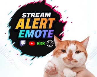 Cat Dancing to Hot Dog Twitch Alert & Emote Pack | Funny Animated Cat Meme, Transparent WEBM, Sound + Silent