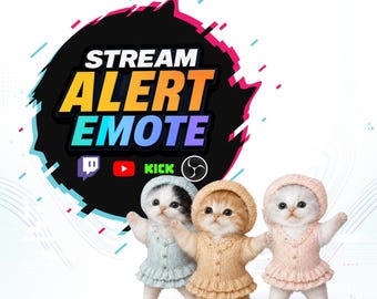 Dressed Up Cats  Dancing Twitch Alert & Emote Pack | Funny Animated Cat Meme, Transparent WEBM, Sound + Silent