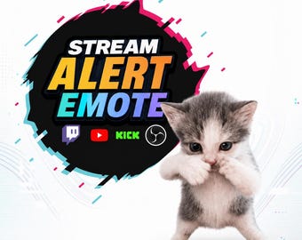 Scuba Cat Twitch Alert & Emote Pack | Funny Animated Cat Meme, Transparent WEBM, Sound + Silent