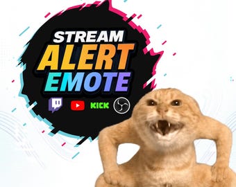 Gangnam Cat Twitch Alert & Emote Pack | Funny Animated Cat Meme, Transparent WEBM, Sound + Silent