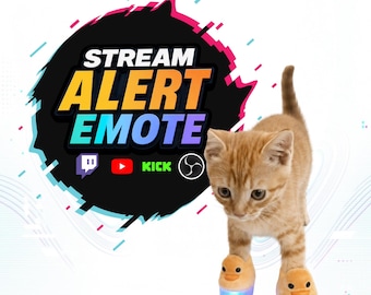 Cat Duck Shoes Twitch Alert & Emote Pack | Funny Animated Cat Meme, Transparent WEBM, Sound + Silent