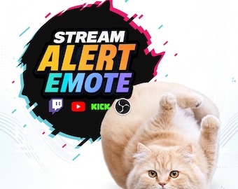 Spinning Cat Twitch Alert & Emote Pack | Funny Animated Cat Meme, Transparent WEBM, Sound + Silent