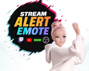 Barbie Dancing Bombaye Twitch Alert & Emote Pack | Funny Animated Doll Meme, Transparent WEBM, Sound + Silent