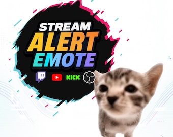 Cat Blah Blah Blah Twitch Alert & Emote Pack | Funny Animated Cat Meme, Transparent WEBM, Sound + Silent