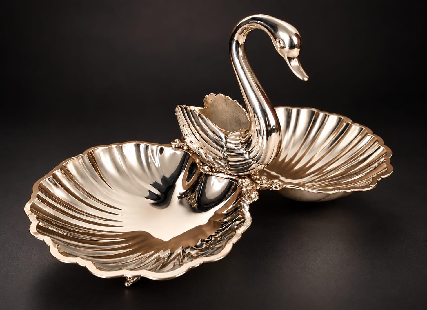 Silver Swan Dish - Etsy