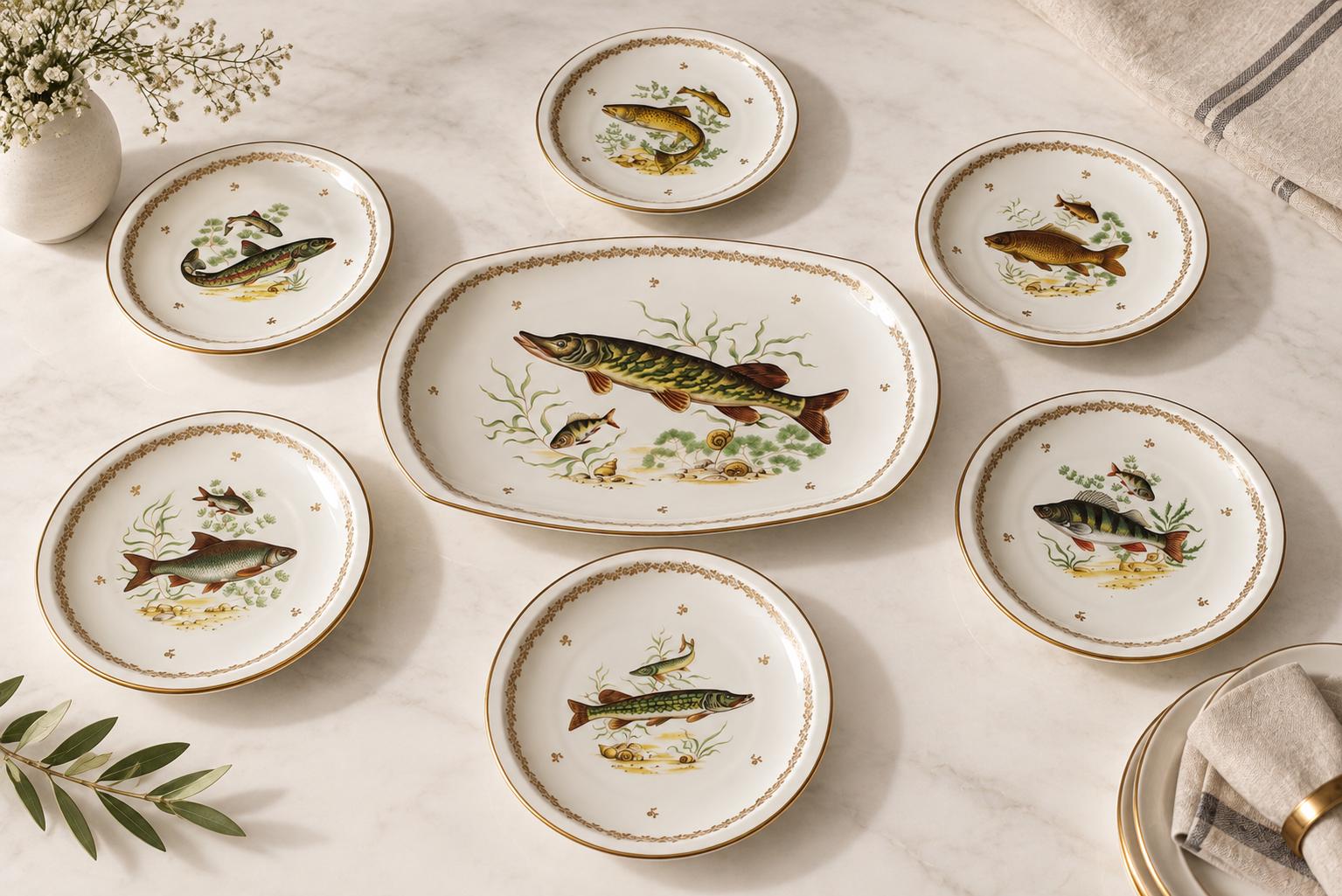 Vintage philippe deshoulieres limoges plates - Etsy 日本