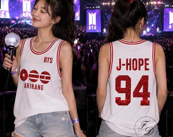 Camiseta de béisbol de la gira Arirang de J-Hope, camiseta inspirada en la música coreana, camiseta deportiva estilo ídolo, ropa urbana inspirada en el K-pop, regalo unisex para fans.