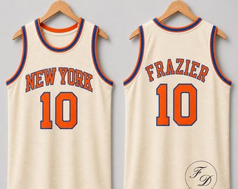 Camiseta sin mangas de baloncesto Frazier 10, camiseta retro de los New York Knicks, camiseta deportiva sin mangas estilo vintage, regalo para fans de la NBA