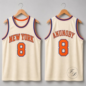 New York Basketball Jersey Tank Top, Anunoby 8 Inspired Jersey, Mesh Tank, Retro Streetwear Sports Shirt, Unisex Fan Jersey 2026